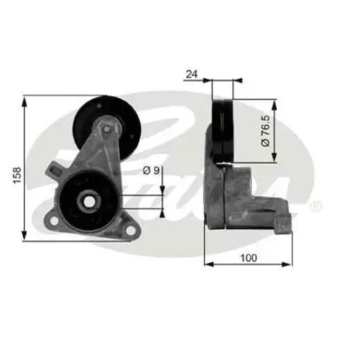 Multi ribbed belt tensioner - multi-ribbed,