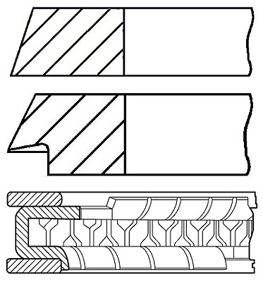 Piston ring kit for volvo - ring,