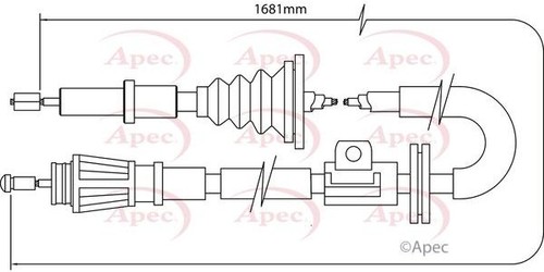 Apec rear brake cable - rear,