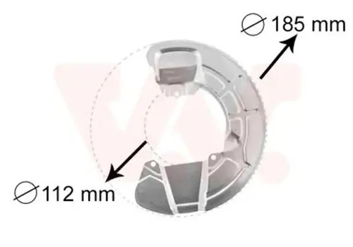 Brake disc cover front axle - brake,