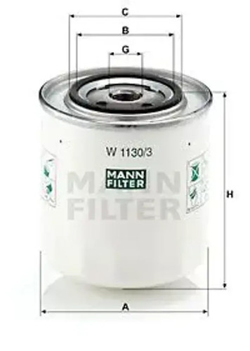 Oil filter spin w - oil, spin-on